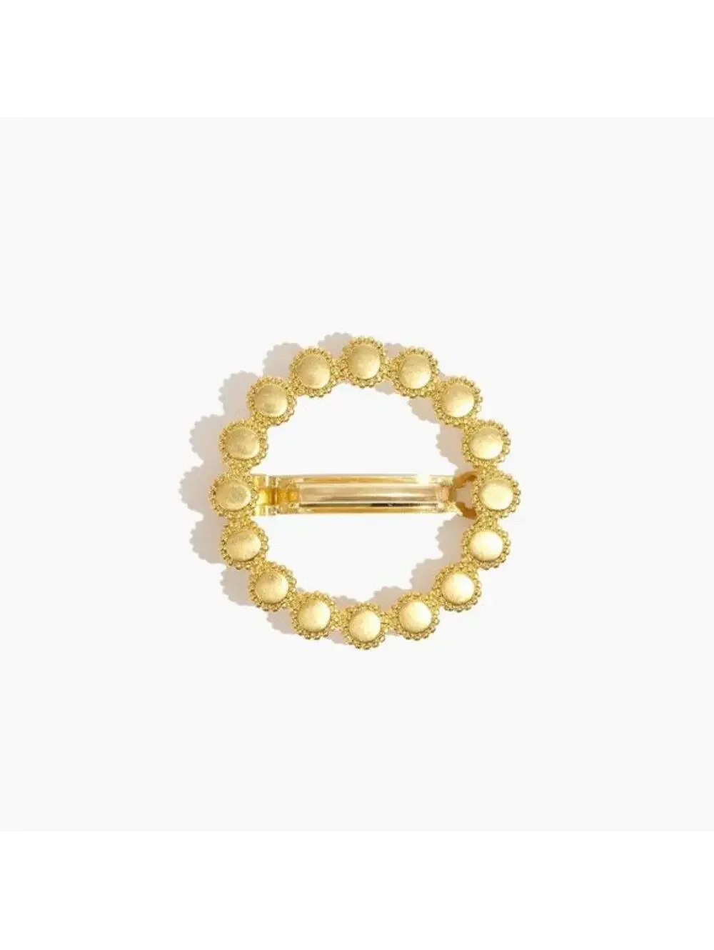 Madewell Floral Circle Barrette in Vintage Gold